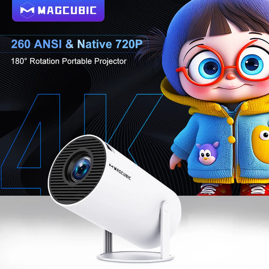 Transpeed HY300 Pro™ — 4K WiFi6 Android Projector with 260 ANSI & BT 5.0