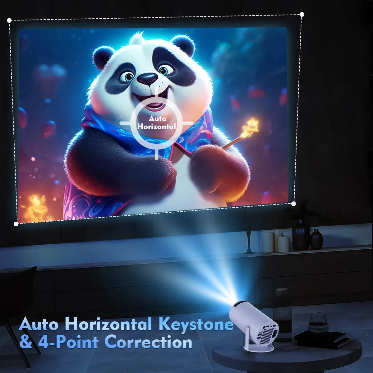 Transpeed HY300 Pro™ — 4K WiFi6 Android Projector with 260 ANSI & BT 5.0